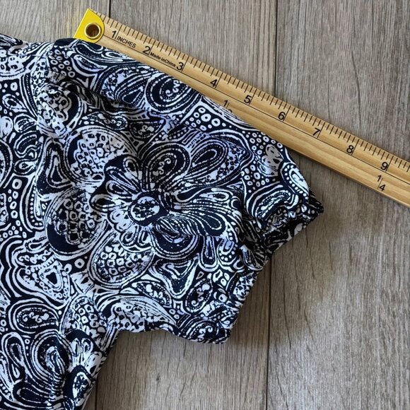 NWT Michael Kors Faux Wrap Midnight Blue Paisley Mini Dress Womens Size XS - Picture 11 of 15